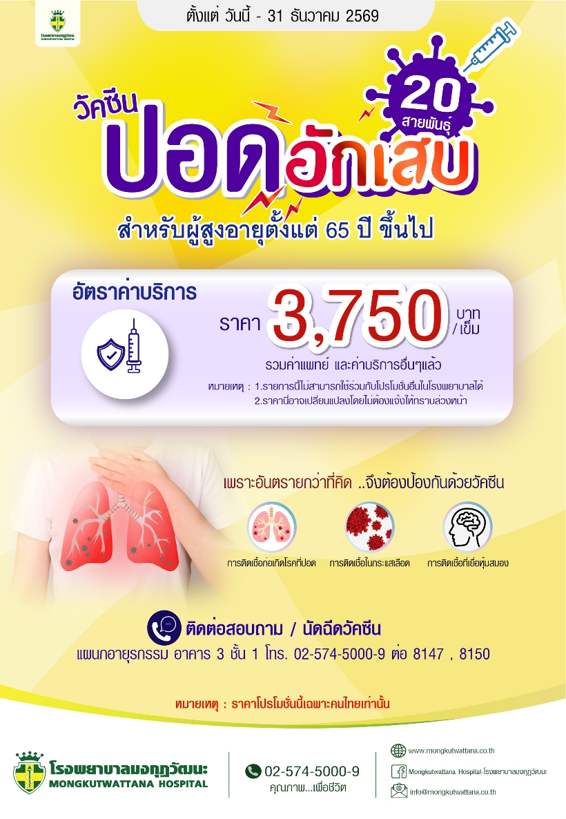 วัคซีนปอดอักเสบ 20 สายพันธุ์ 